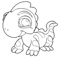 Een kleurplaat van  littlest pet shop